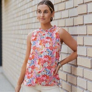 Bright Floral Sleeveless Top "Bianka"